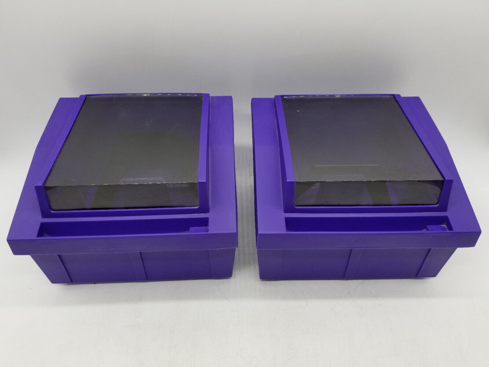 Vintage Lot of 2 Fellowes Multi Media 5.25” Floppy Disk Storage Tray Purple