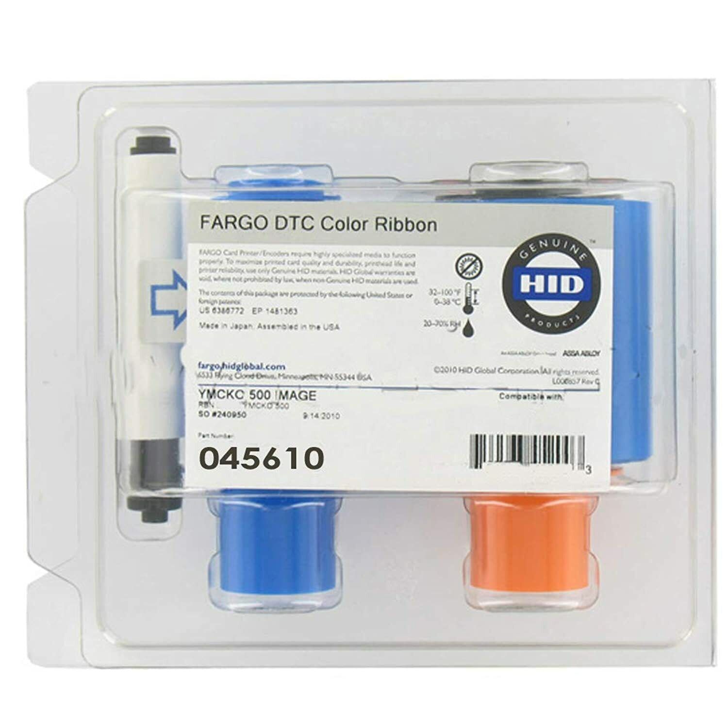 genuine fargo ymcko color ribbon #45610 fargo dtc1500 printer