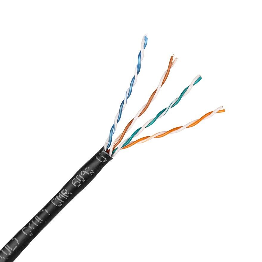 Skyline Cat5e 8-Conductor Cable 350MHz, 1000ft Nest in Box (Black) **Open Box**