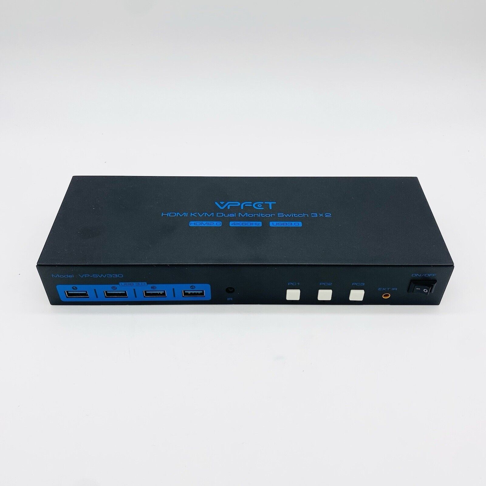 HDMI KVM - Switch 3x2 | Dual Monitor/Computers | 4K60Hz USB 3.0 Switches