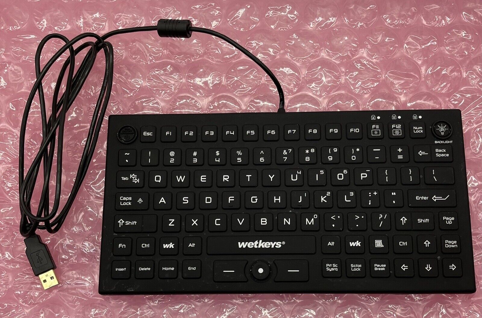 WetKeys Professional-grade Mid-Size Rigid Silicone Waterproof Keyboard
