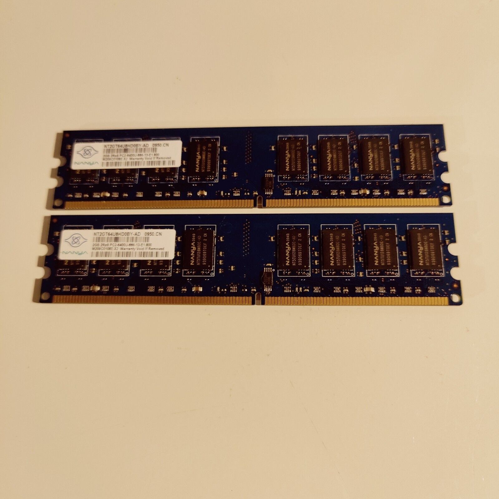 4GB Original Nanya 2x 2GB DDR2 800Mhz PC2-6400U 240Pin DIMM SHIPS FROM USA