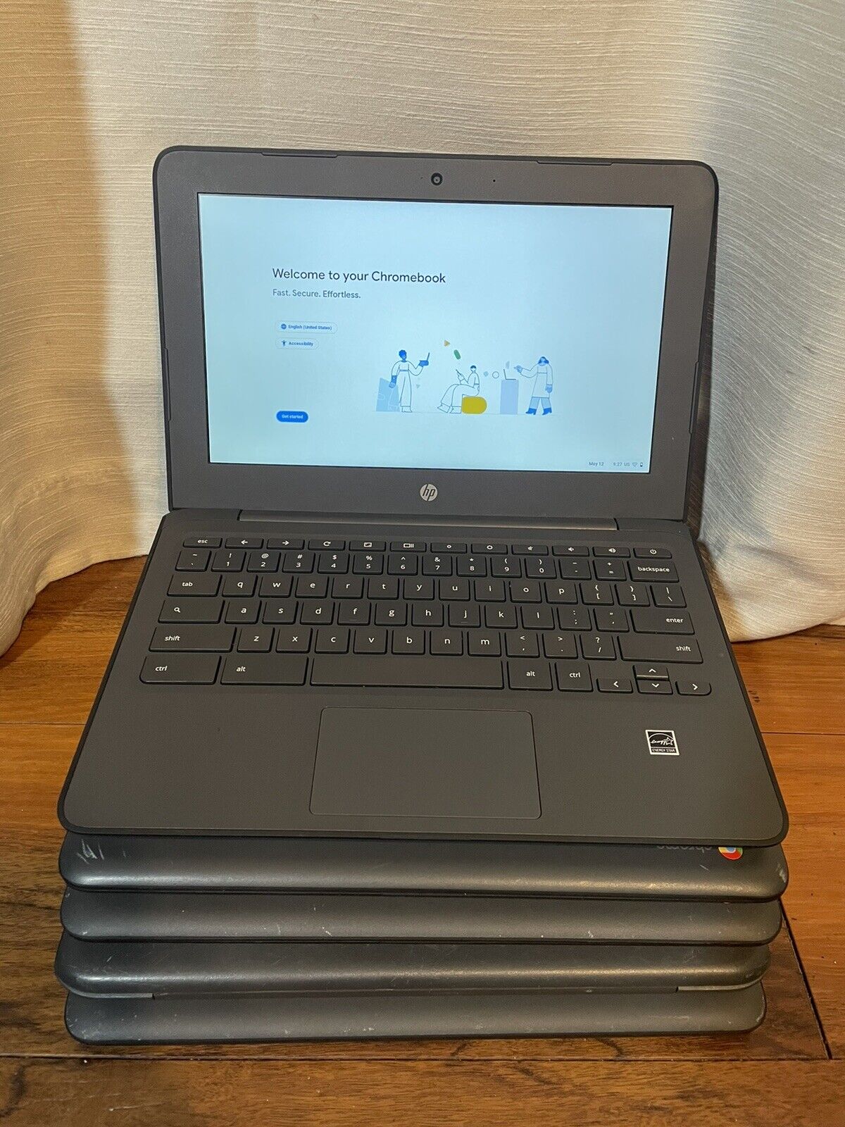 HP Chromebook 11 G6 EE N3350 1.60GHz 4GB RAM 16GB LOT OF 5 WITH CHARGERS