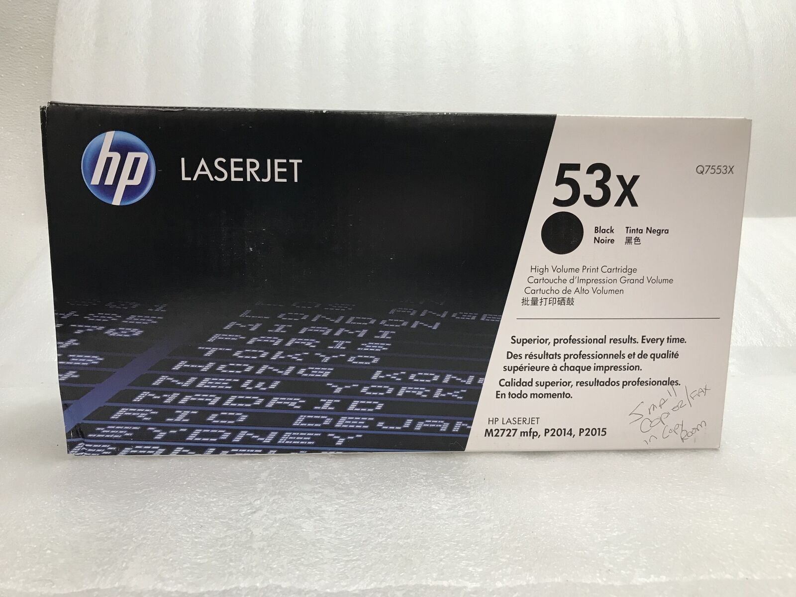 Genuine OEM HP LaserJet 53X Q7553X Black High Volume Toner Print Cartridge