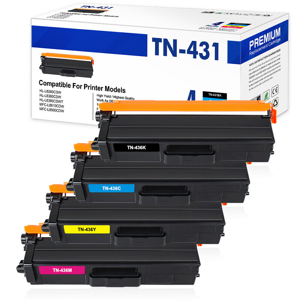 TN436 TN433 TN431 Toner Set for Brother MFC-L8900CDW L8610CDW HL-L9310CDW Lot
