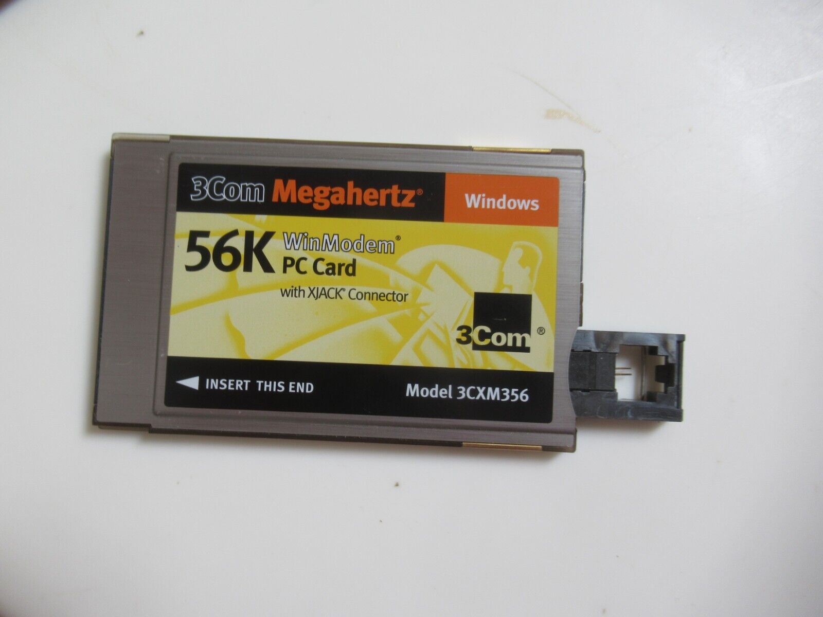 3Com Megahertz - P/N: 3CXM356 - 56K winModem PC Card W/ XJACK Connector