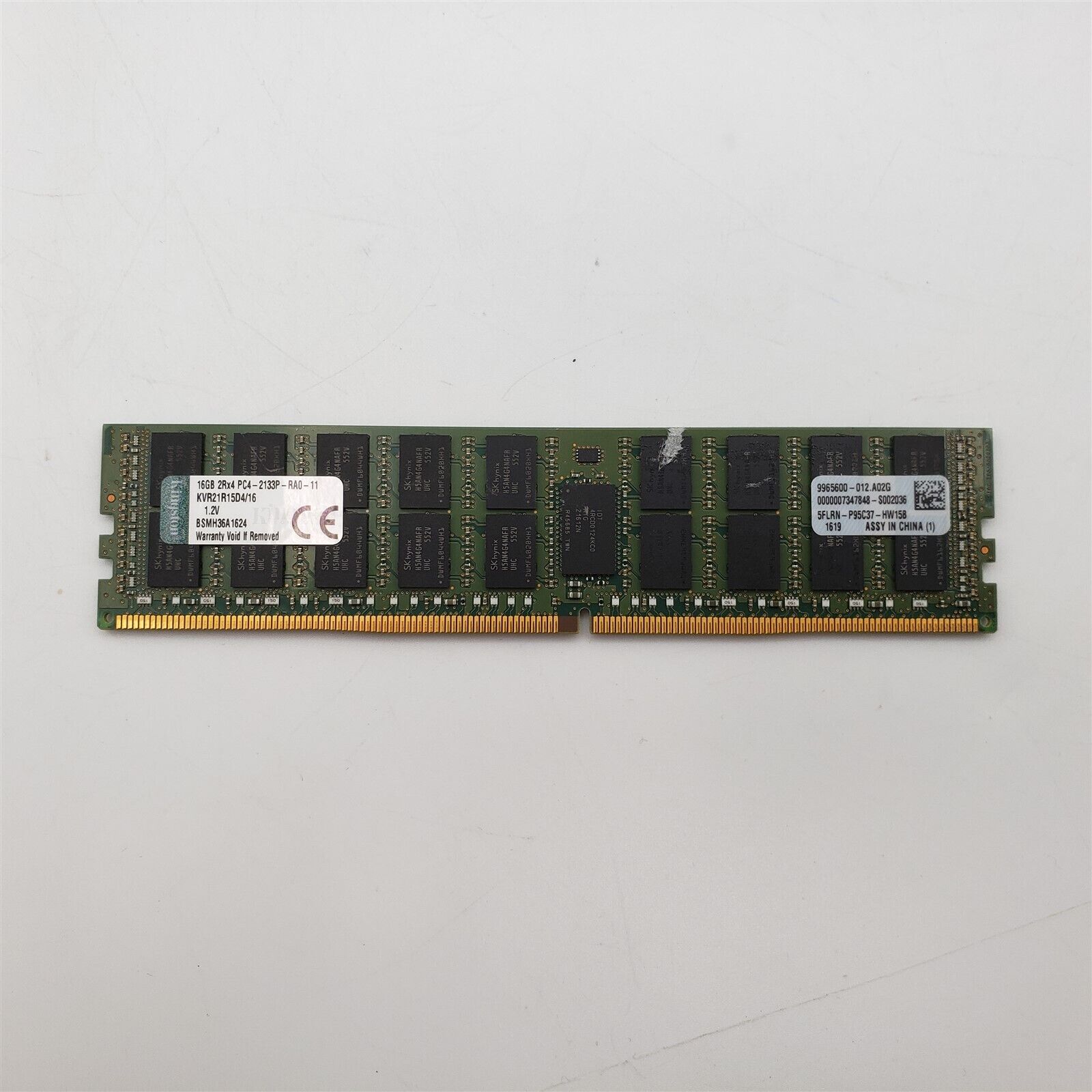 Kingston ValueRAM 16GB RAM 2133MHz DDR4 ECC Reg CL15 DR x 4 w/ TS Server Memory