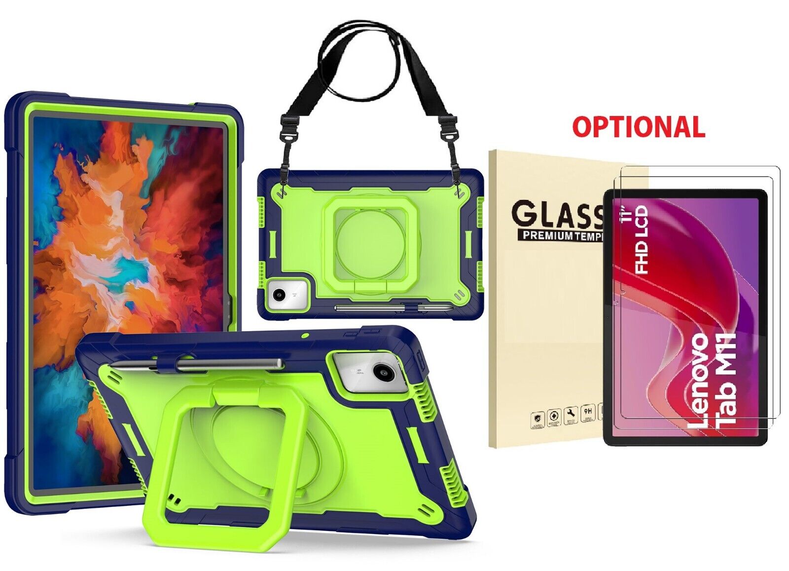 For Lenovo Tab M11 Case 11 inch (TB330FU TB330XU) / Tempered Glass Screen Cover