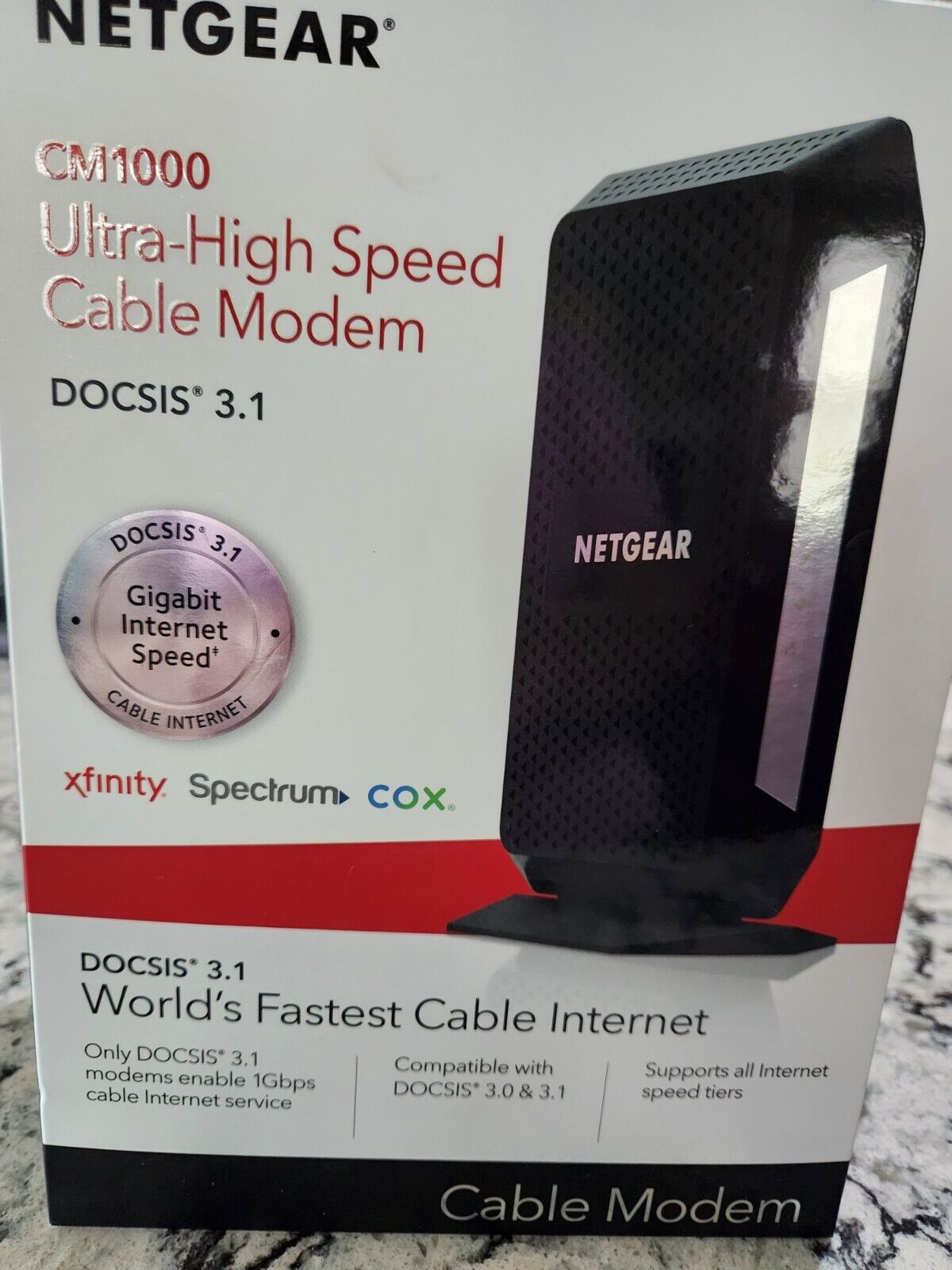 NETGEAR - CM1000v2 — Ultra-High Speed Cable Modem–DOCSIS 3.1 Ready
