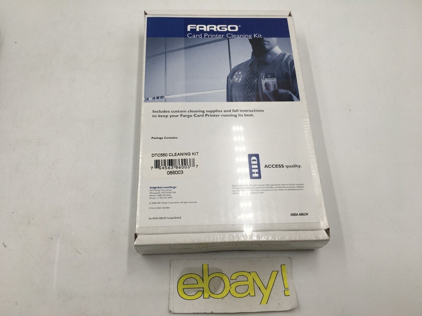 Sealed Fargo DTC550 Card Printer Complete Cleaning Kit #550 DTC HID Free S/H