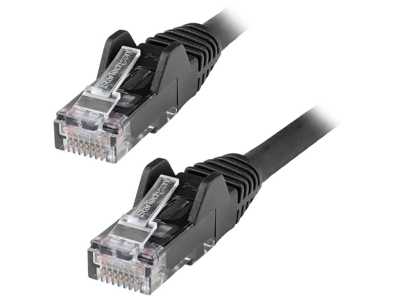 StarTech.com N6LPATCH3BK 3 ft. Cat 6 Black Network Ethernet Cable
