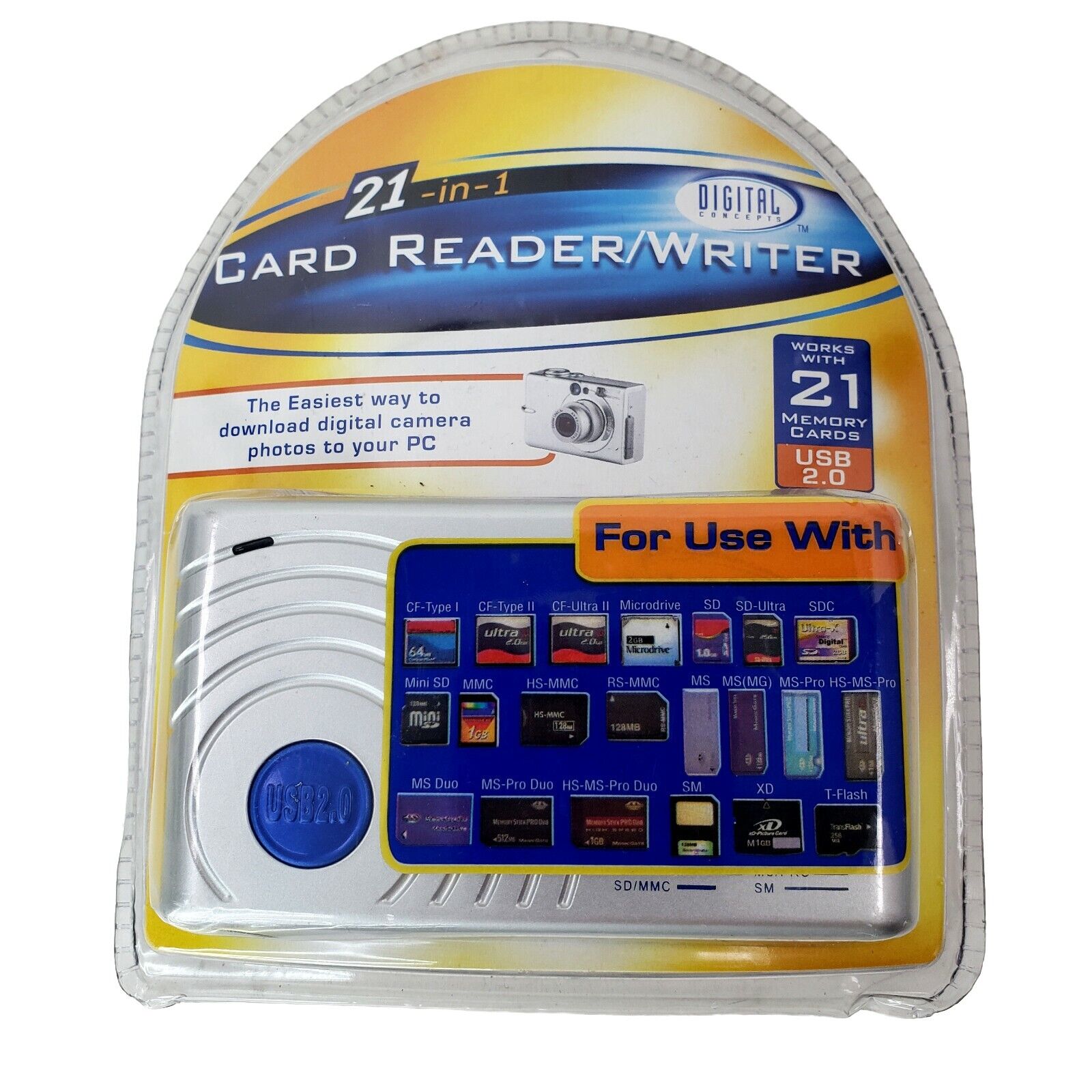 Sakar Digital Concepts CR-70R V506 21-in-1 Card Reader/Writer **NEW**