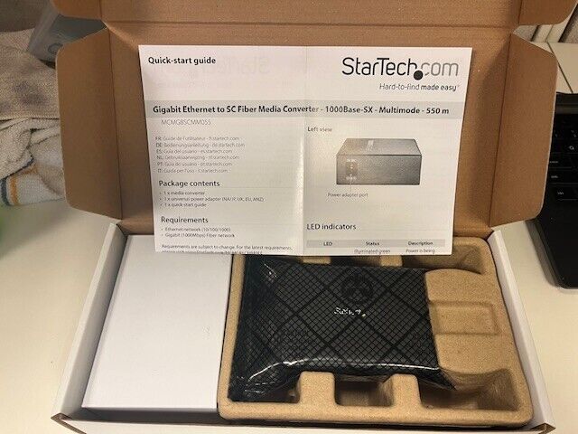 StarTech Gigabit Ethernet to SC Fiber Media Converter