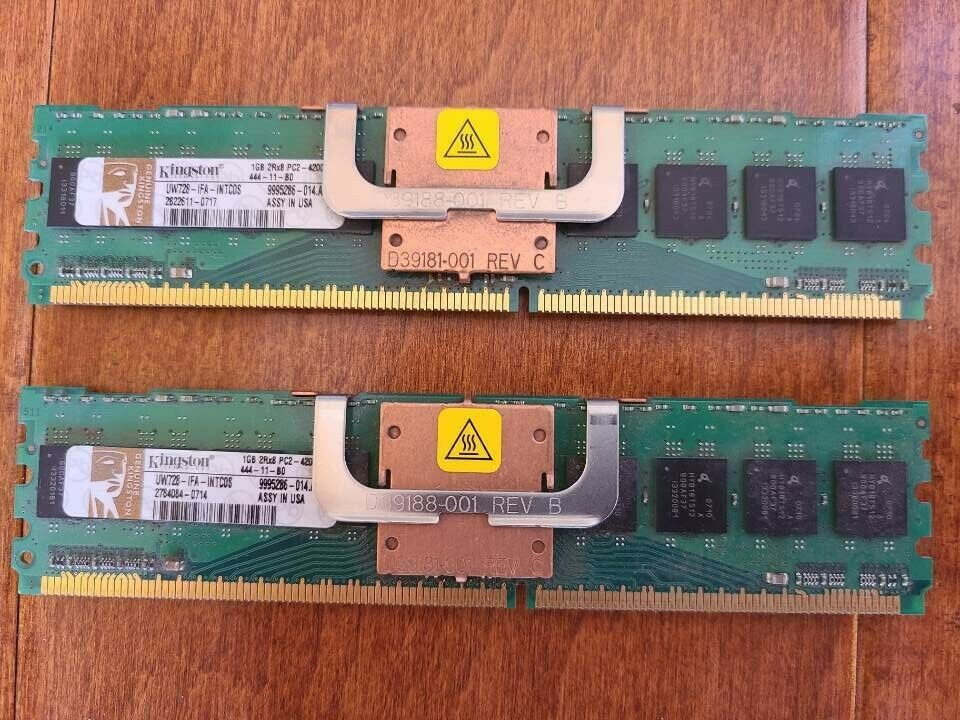  Kingston UW728-IFA-INTCOS 1GB PC2-4200F DDR2-533 2Rx8 ECC RAM Memory