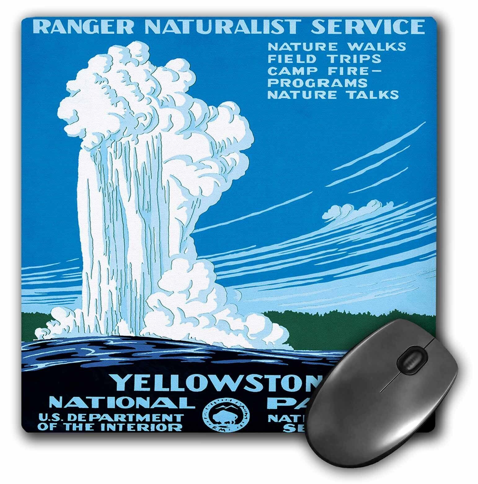 3dRose Ranger Naturalist Service Yellowstone l Park, US Dept of Interior MousePa
