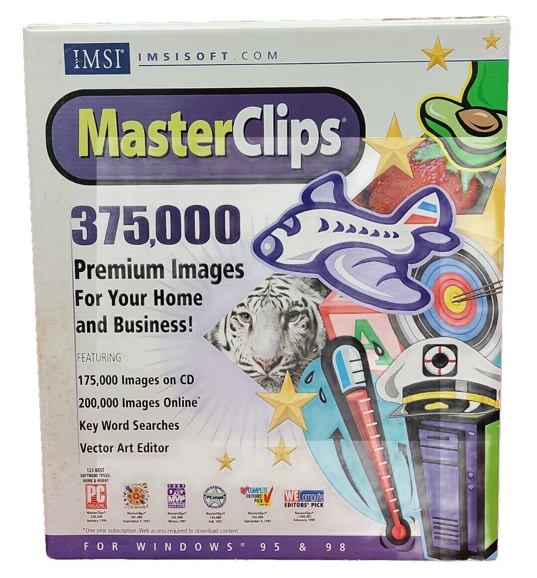 IMSI Masterclips 375,000 Software W/ Image Catalogue & Instructions Nib New