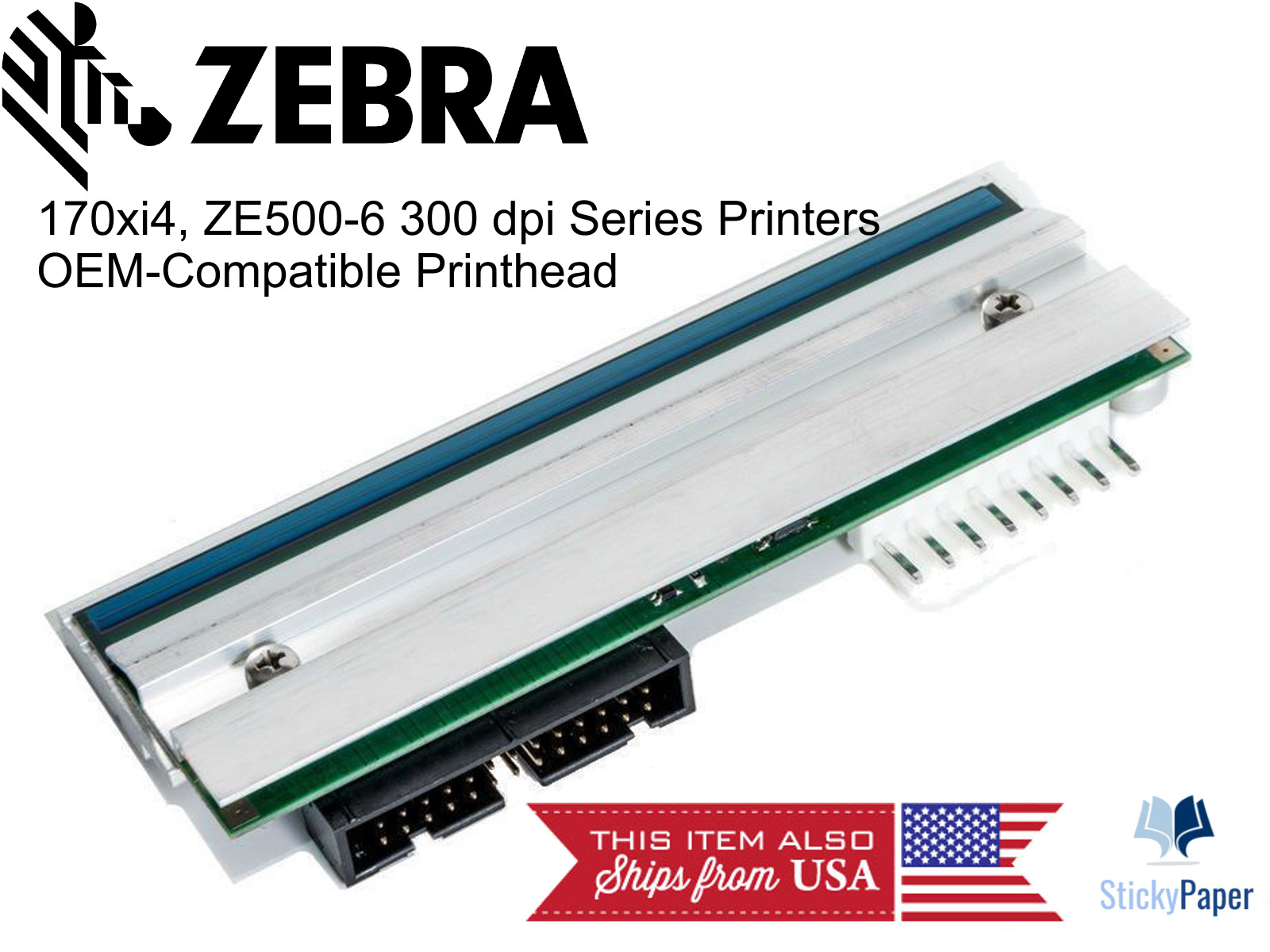 Zebra 170Xi4/ZE500-6 300 dpi Printhead (P1004237) USA Stocked & Shipped