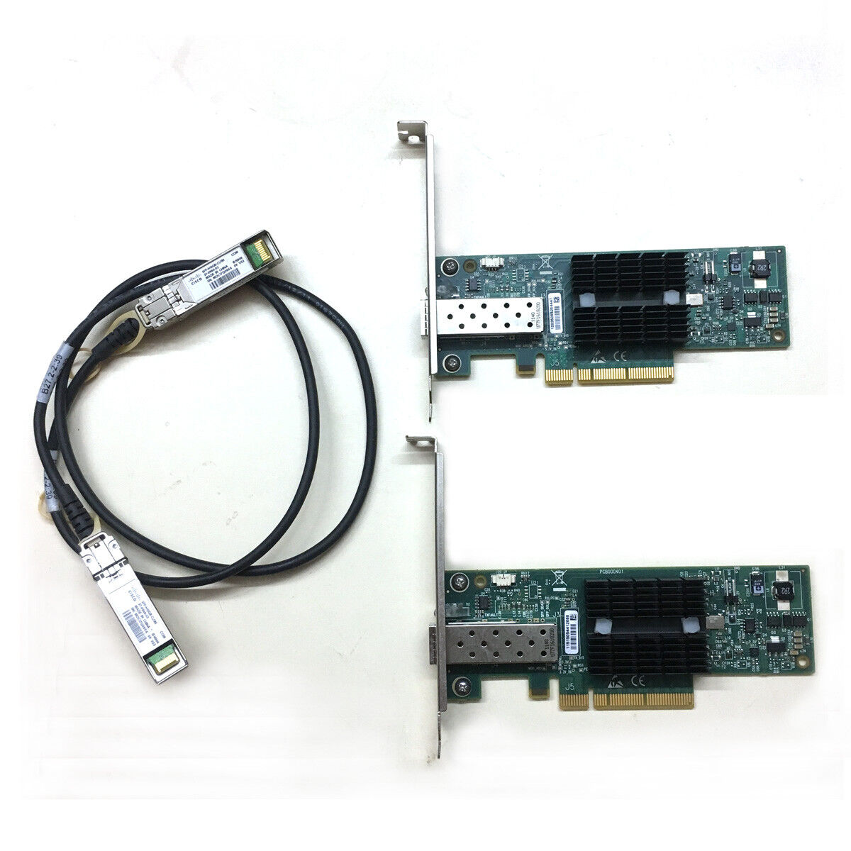 LOT OF 2 MNPA19-XTR 10GB Mellanox ConnectX-2 10Gbe 3m SFP+ Cable Network Card