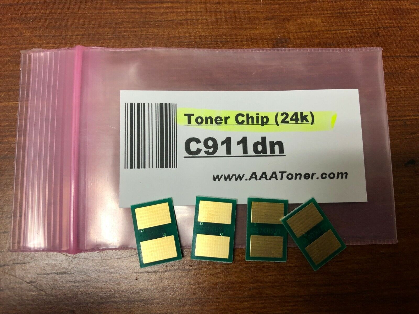 4pk - Toner Reset Chip for OKI C911, C911dn model only (24k) Refill