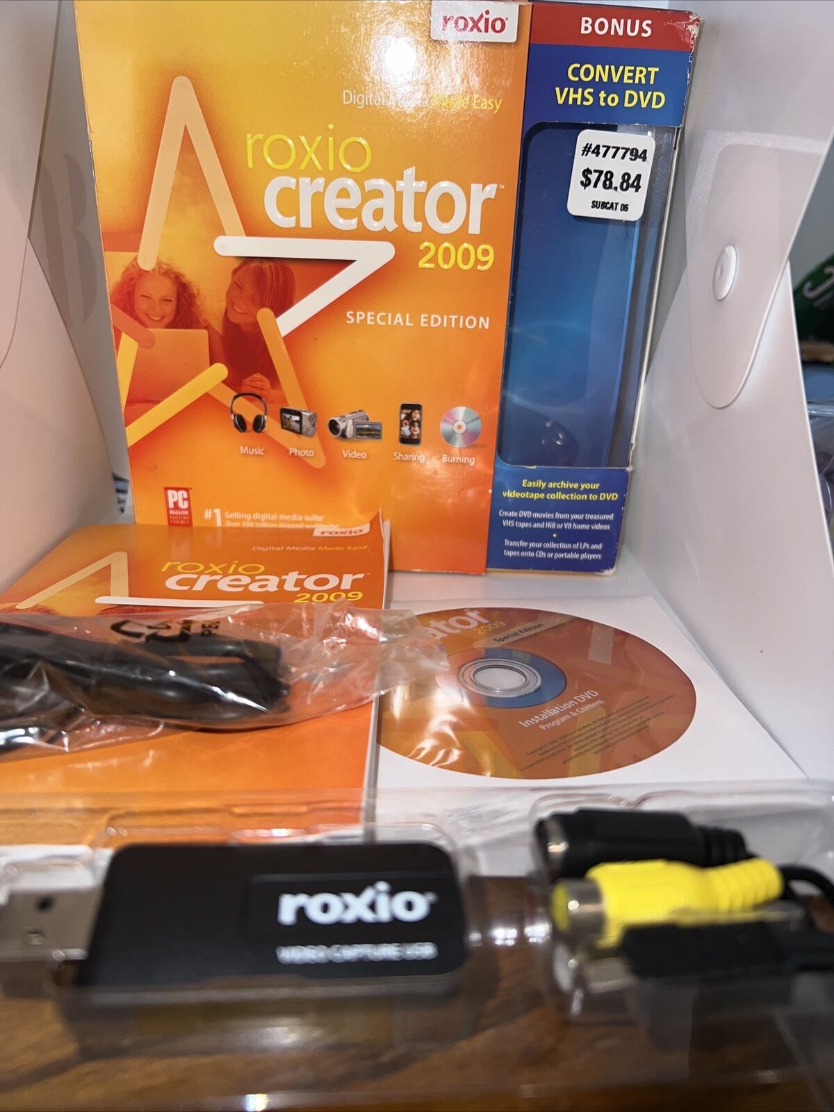 Roxio Creator 2009 Special Edition w/ Convert VHS to DVD- NEW OPEN Complete