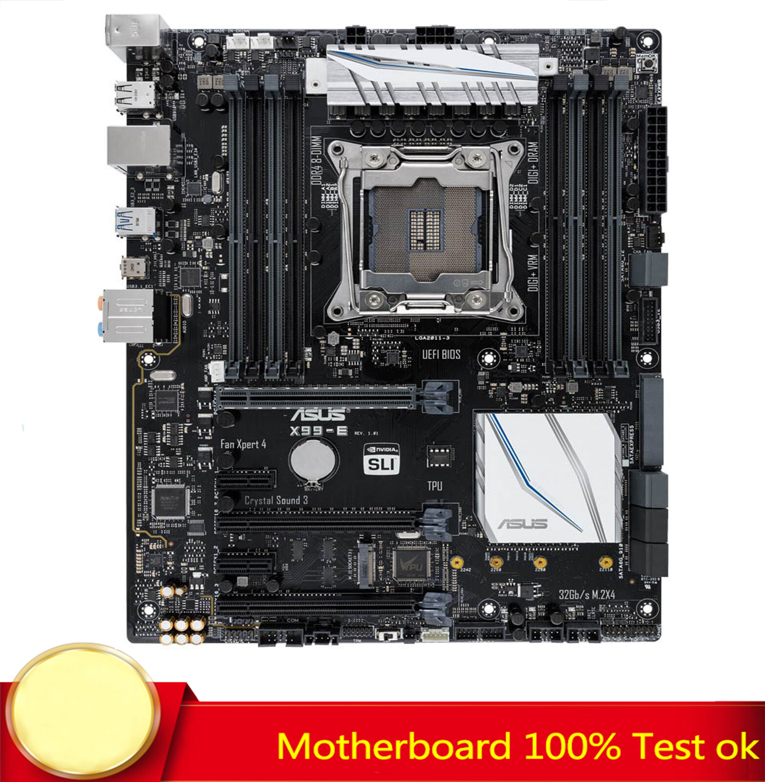FOR ASUS X99-E Motherboard Supports E5 V3 V4 LGA2011 RECC DDR4 100% Test Work