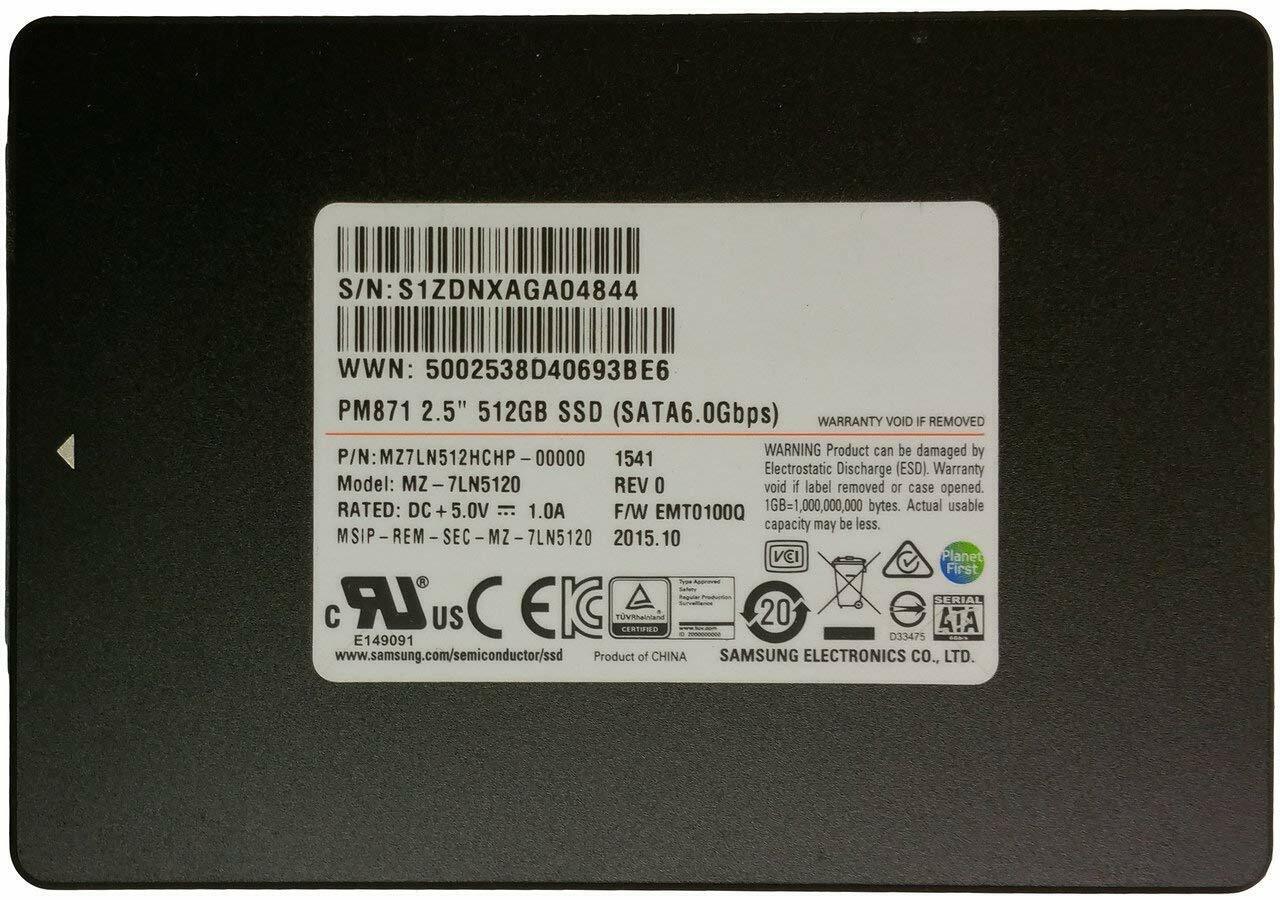 512GB Samsung PM871 Internal SSD MZ-7LN5120 Solid State Drives 2.5\'\' SATA III
