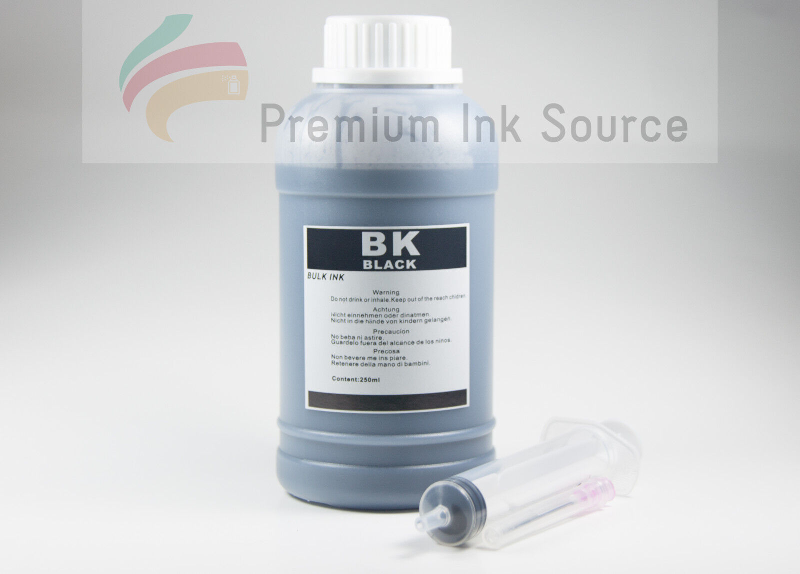 250ml PREMIUM BLACK BULK DYE-BASED REFILL INK FOR HP LEXMARK DELL CANON and more