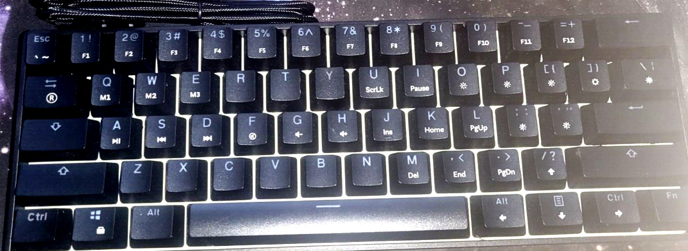 HK Gaming GK61 V2 Mechanical Gaming Keyboard with RGB Lighting. Black