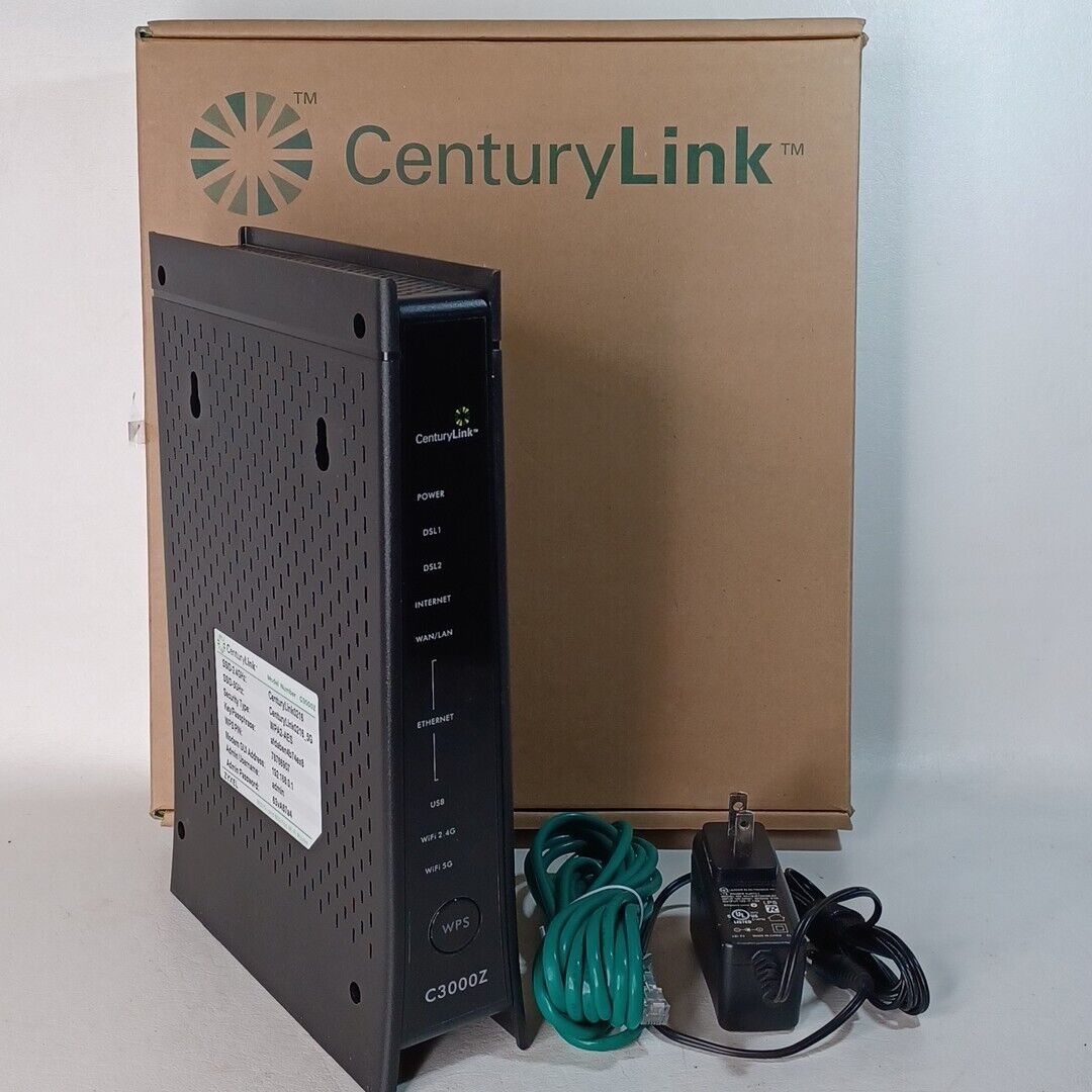 CenturyLink Approved C3000Z Zyxel Bonded 5ghz Wirless Modem / Router