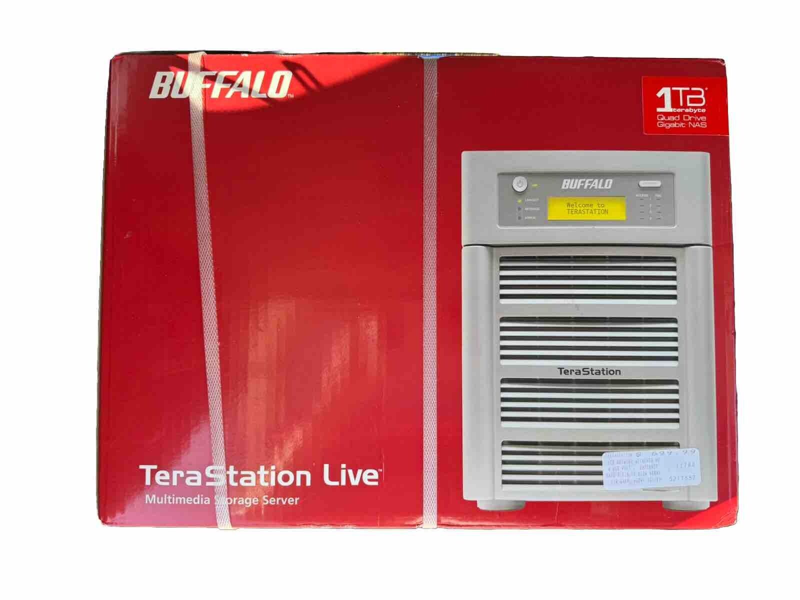 Buffalo Terastation Live Multimedia \ Storage 1TB Quad Drive Gigabit NAS NEW