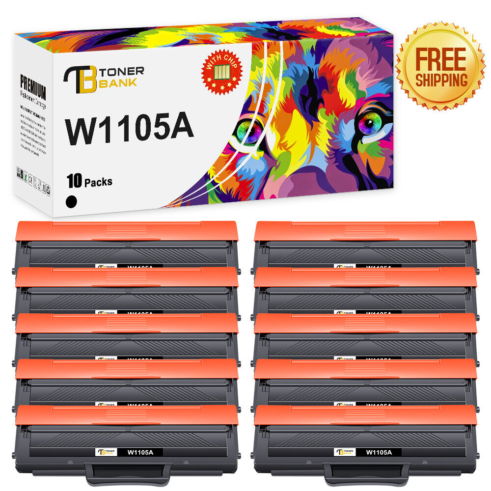 10 PACK W1105A 105A Toner Cartridge for HP LaserJet MFP 137fnw 135w 135a Printer