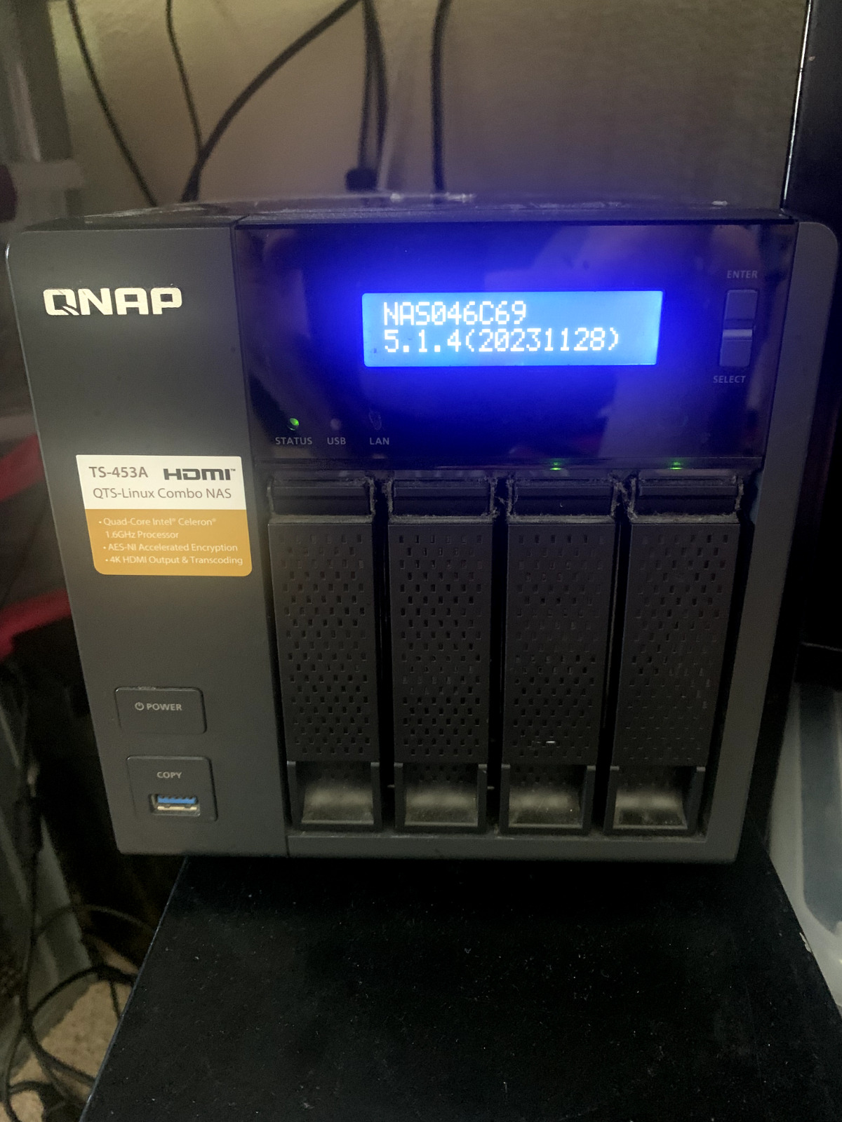 QNAP TS-453A QTS-Linux Combo NAS + 4x 3TB Seagate Drives (12 TB total storage)