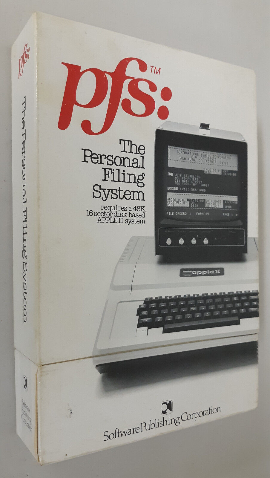 PFS: Personal Filing System by Software Publishing for Apple II+IIe, c,IIgs 1980