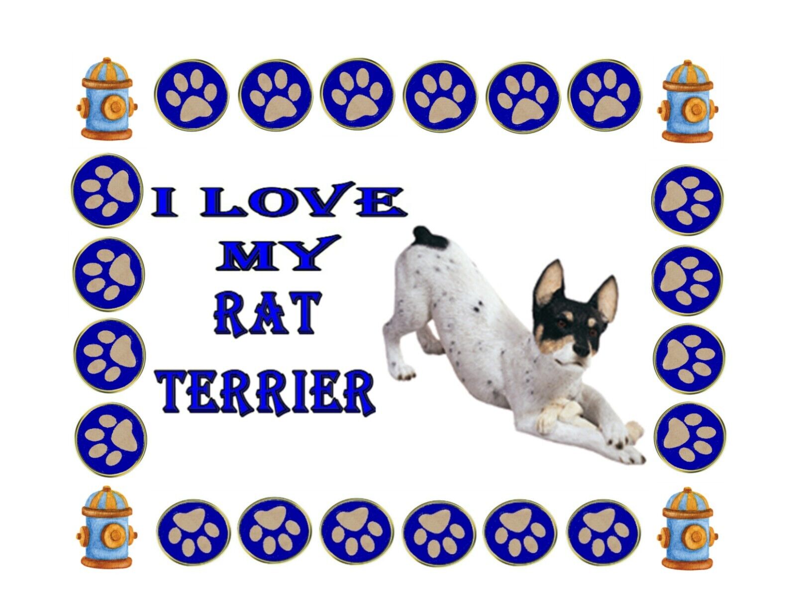 Rat Terrier, Mouse Pad, Non-Slippery, 9 1/4\