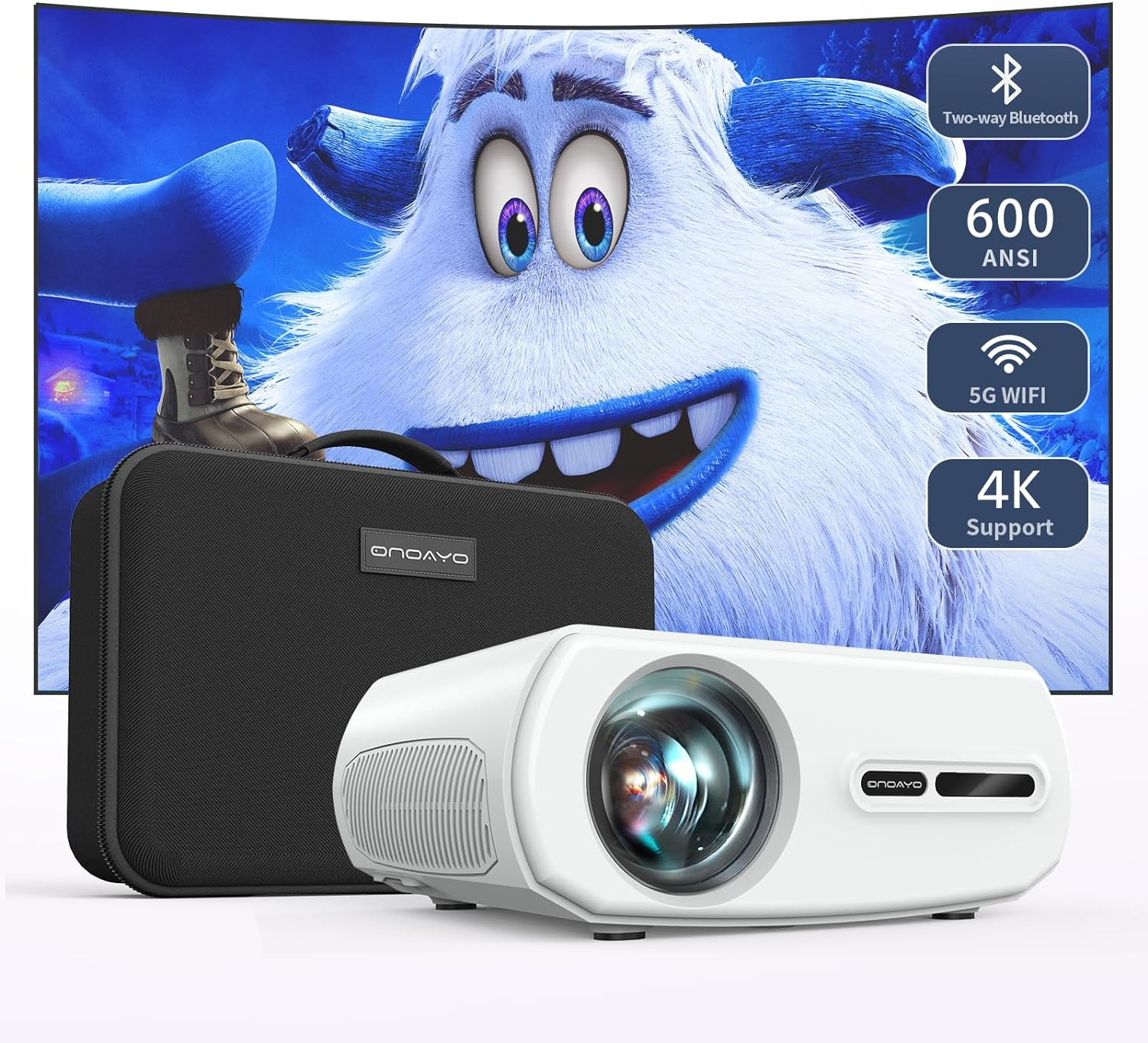 4K Video Projector Wifi Bluetooth Portable Mini Outdoor Movies TV Stick