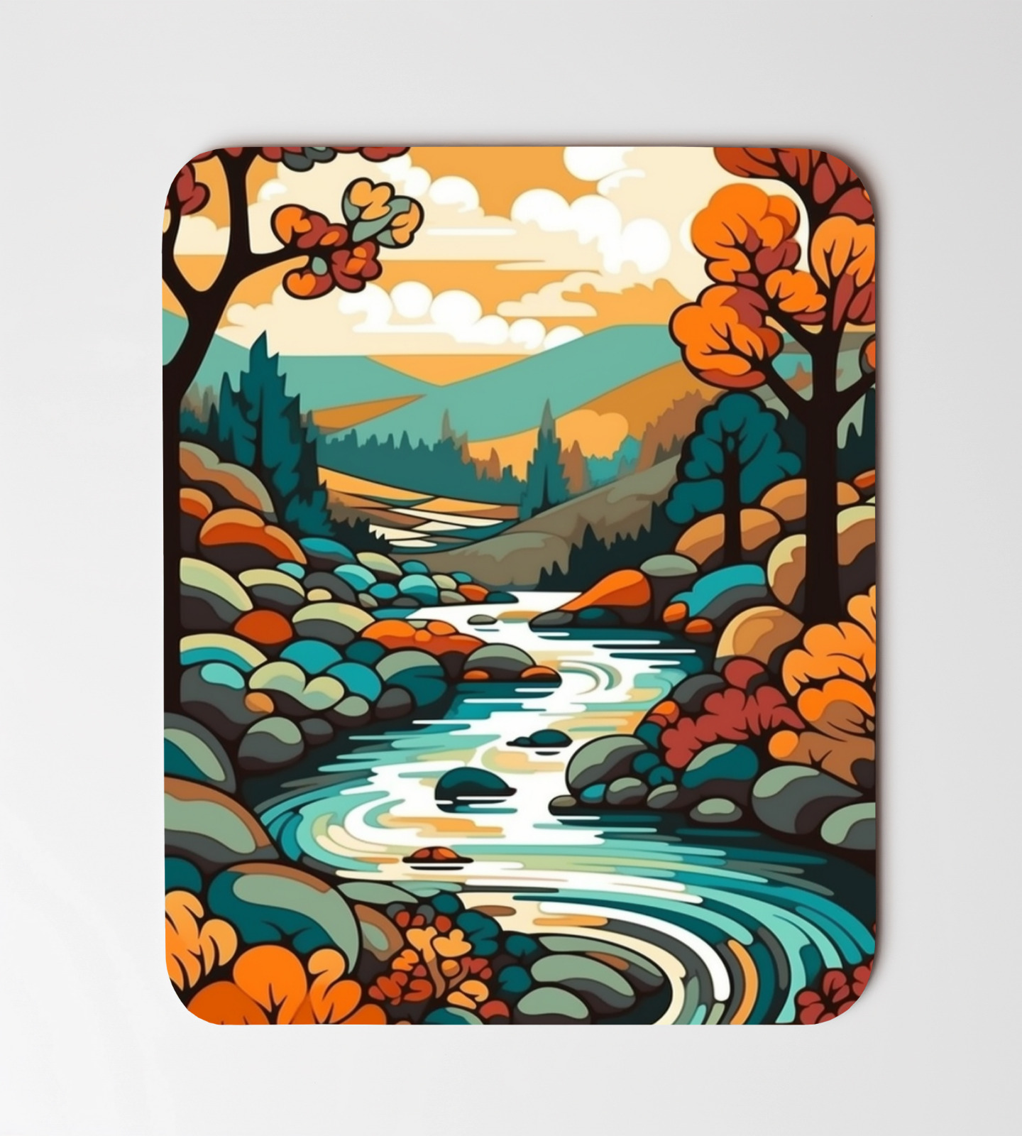 Beautiful River Landscape Art Desk Mouse Pad 8\