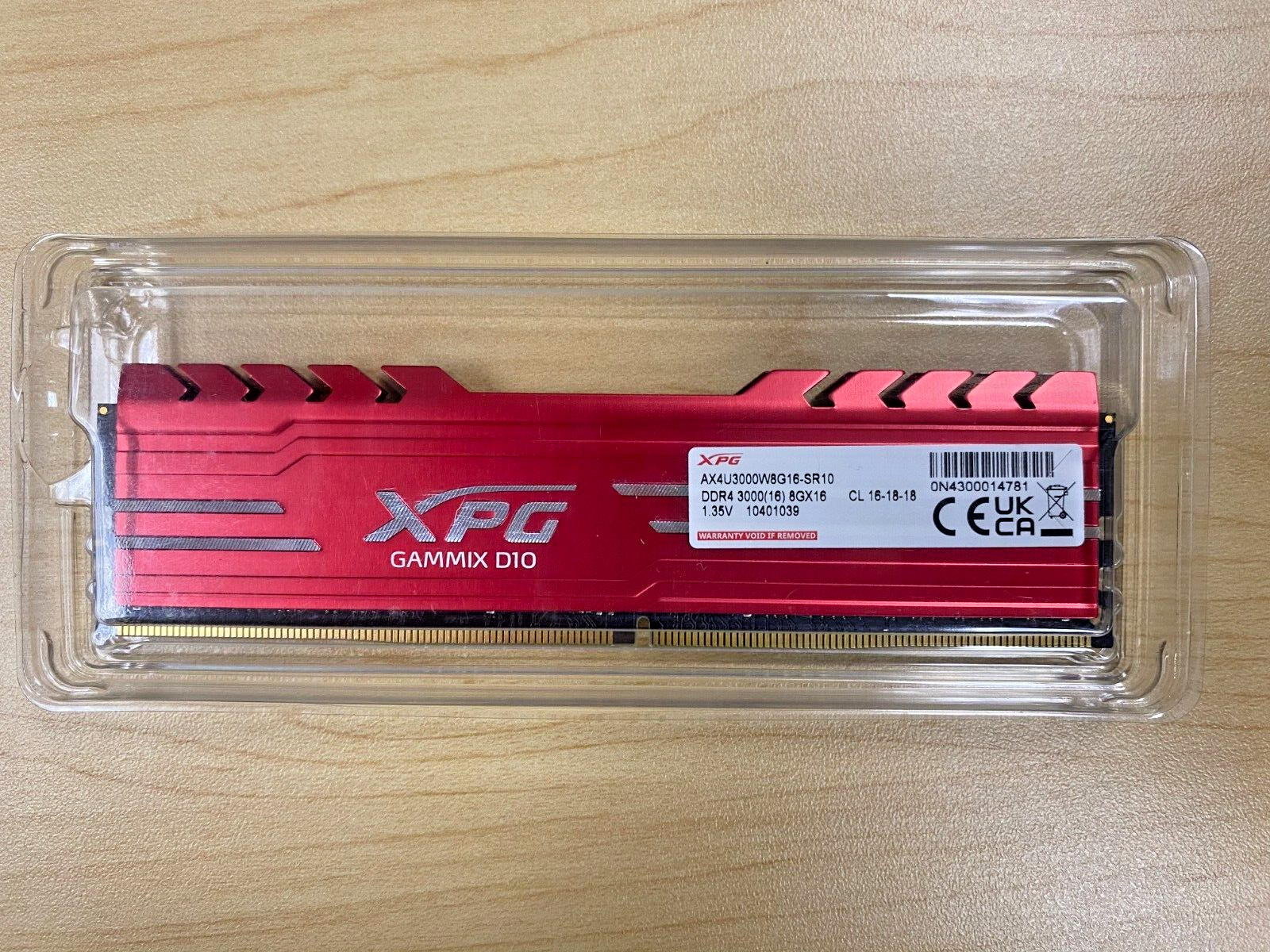 Adata XPG GAMMIX D10 AX4U3000W8G16-SR10 DDR4 Desktop Gaming Memory