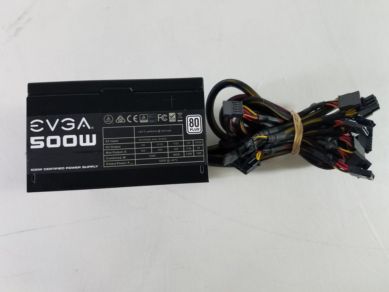 EVGA 100-W1-0500 500 W 20+4-Pin ATX Desktop Power Supply