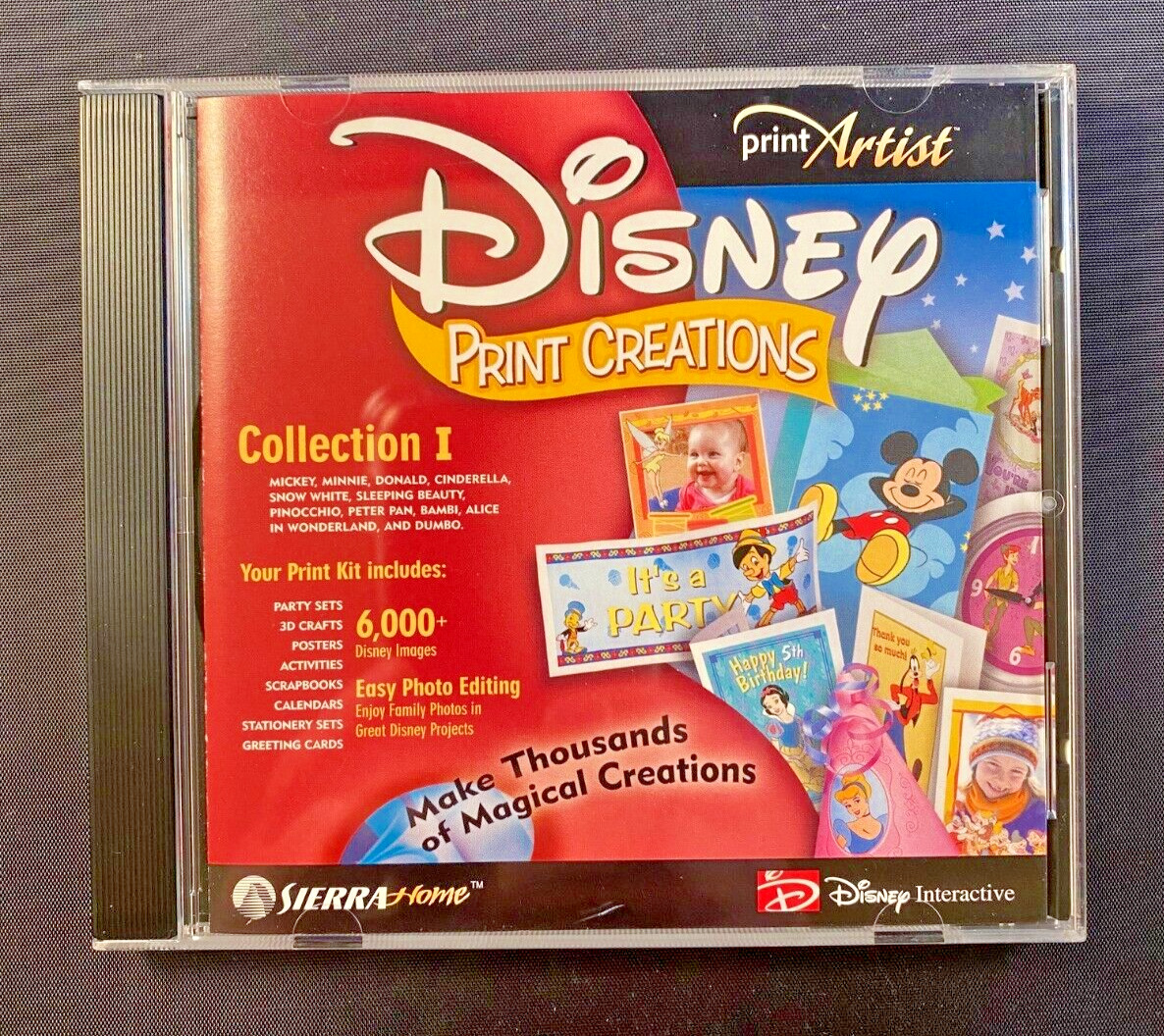Disney Print Creations Collection I PC CD - 6000+ Disney Images * Mickey, Minnie