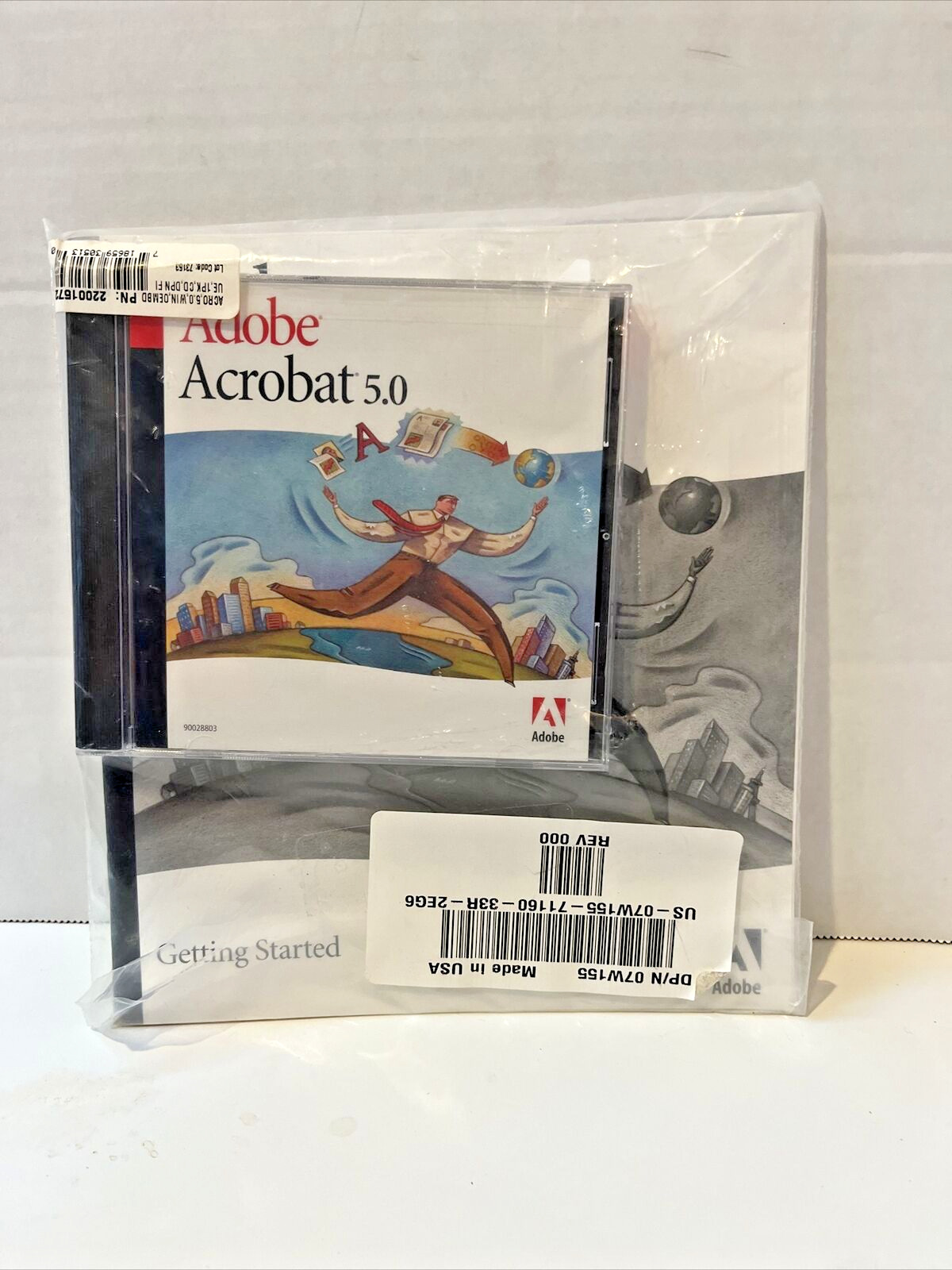 Adobe Acrobat 5.0 Windows PC with serial number SEALED CD DP/N 07W155