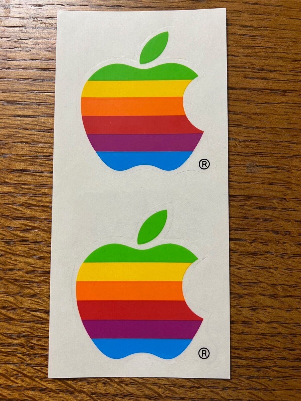 Apple Computer Vintage sheet of 1990s rainbow logo stickers 2 Sticker Sheet