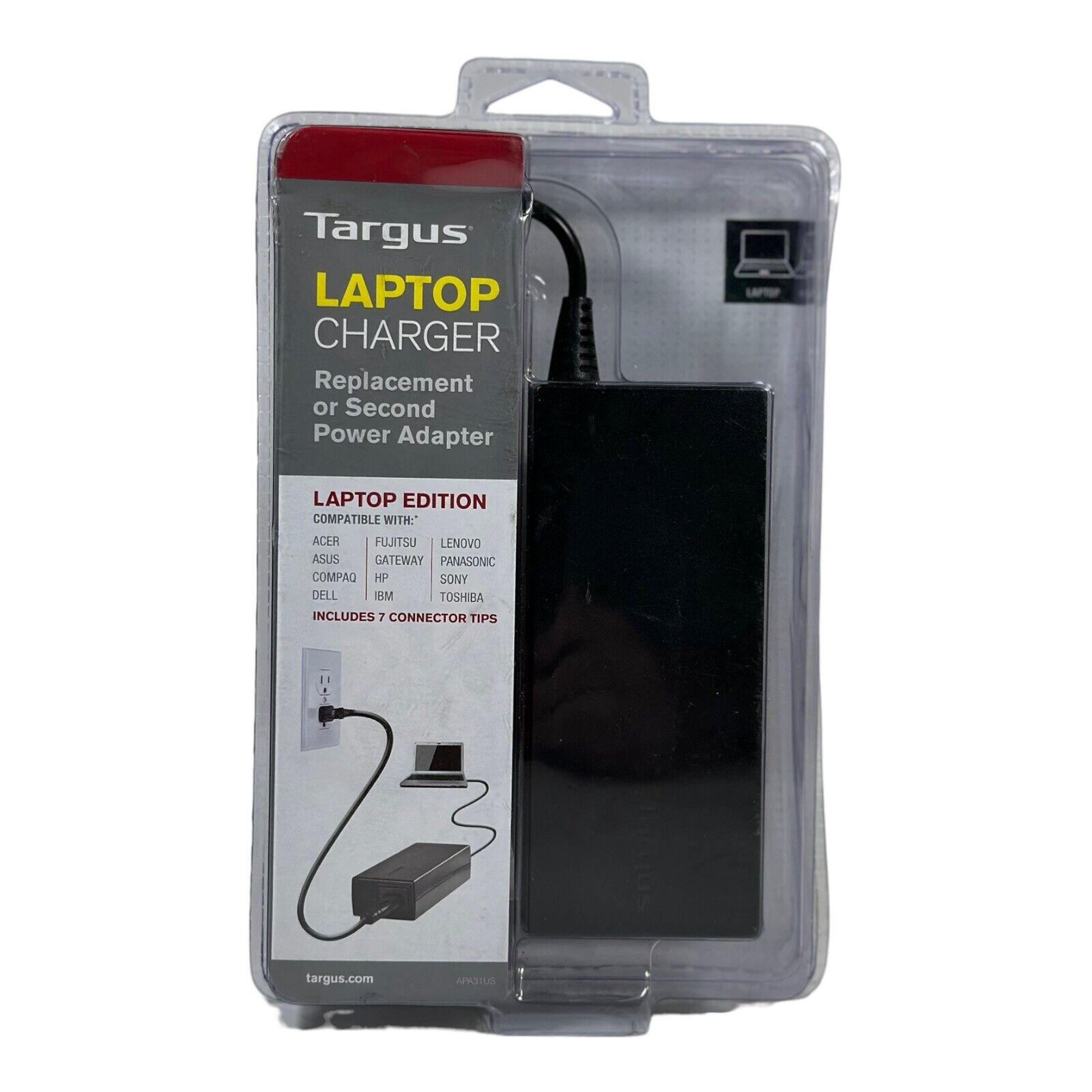 TARGUS APA31US LAPTOP Charger 7 tips 90 Watt 19.5Vdc 4.75Amax UNIVERSAL CHARGER
