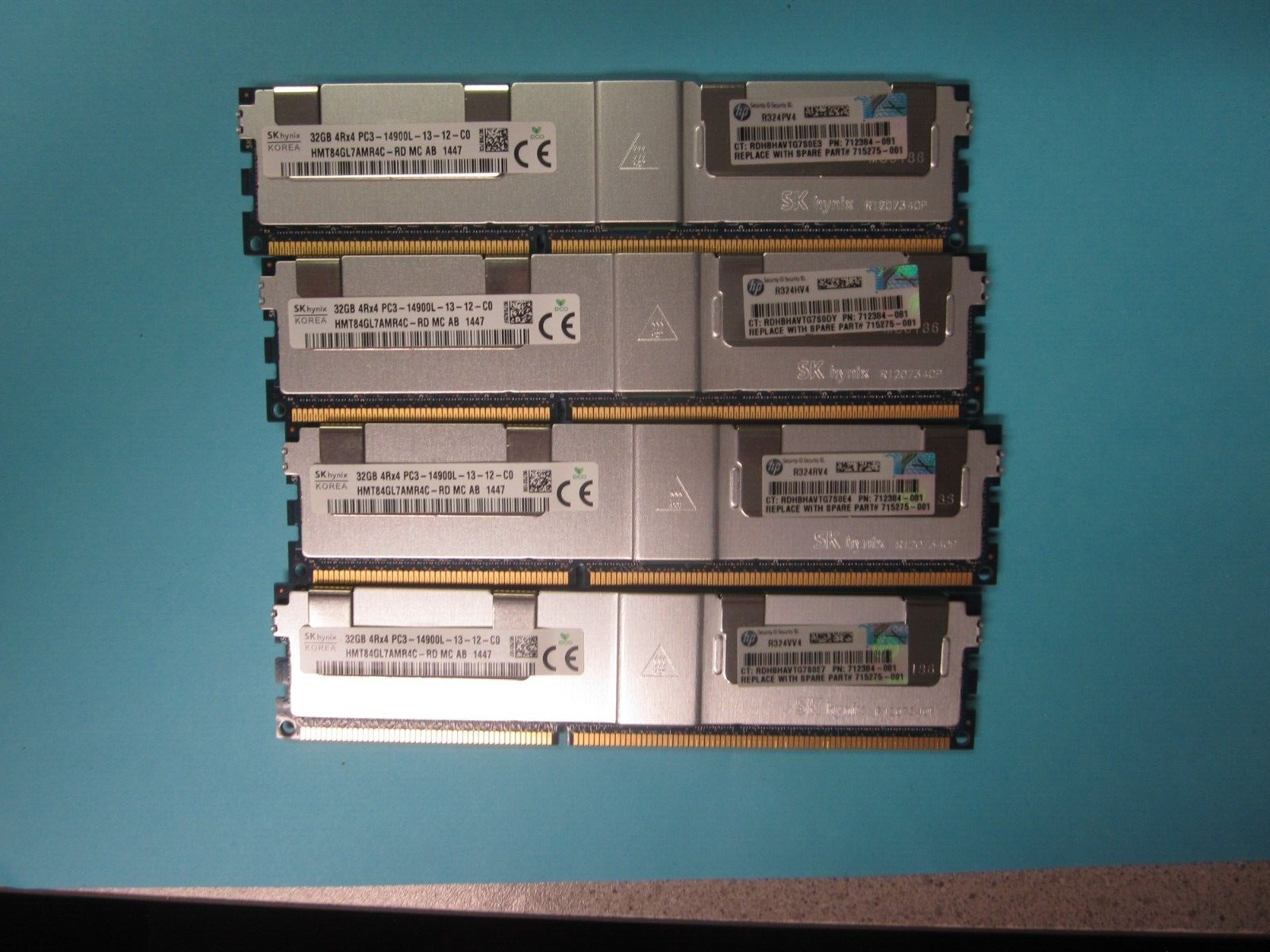 128GB SK HYNIX (32GBx4) 4Rx4 PC3-14900L DDR3 EEC Memory HMT84GLAMR4C-RD