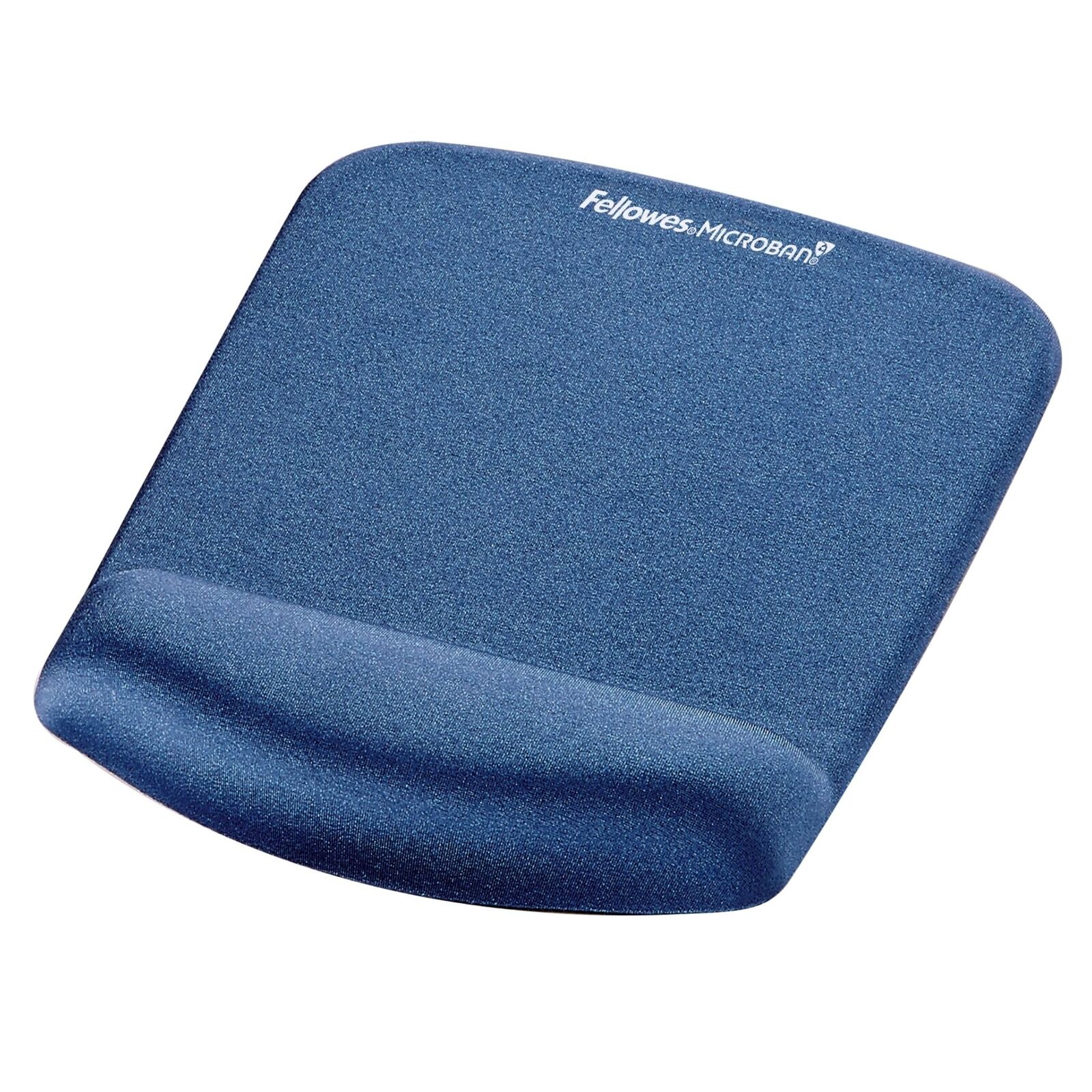 Fellowes 9287302 PlushTouch Mousepad Wrist Support with Microban - Blue Blue Plu