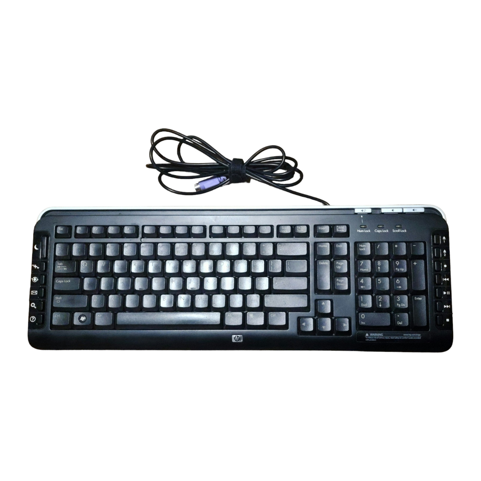 Genuine HP PS/2 Multimedia Keyboard Model: KB-0630 Rev 1.2 PN: 5188-6077