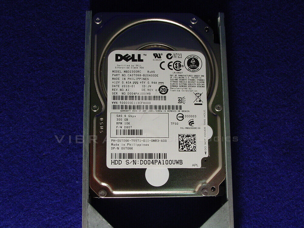 Dell 0U706K 300GB SAS 10k 2.5\