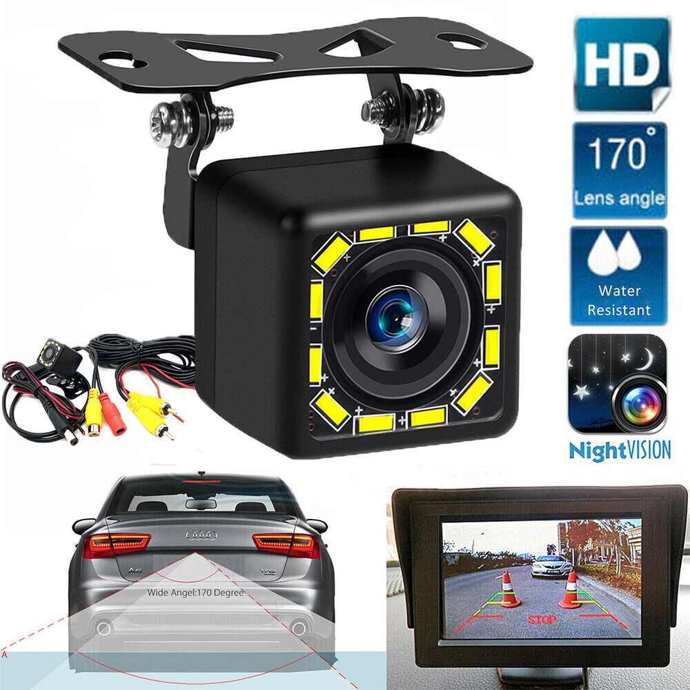 170° CMOS Car Rear View Backup Camera Reverse HD Night Vision Waterproof CAM Kit