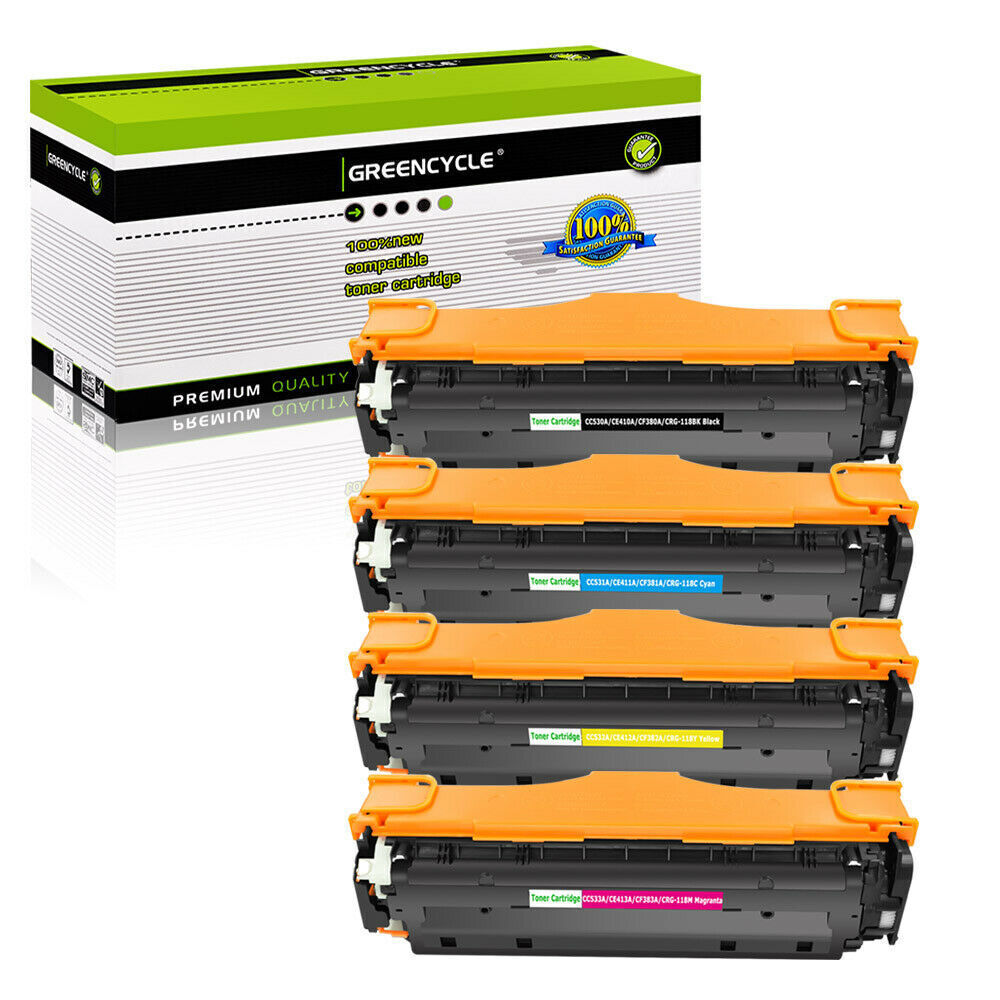 4 Pack Toner fit for HP CC530A 531A 532A 533A LaserJet CM2320NF 2320FXI CP2025fw