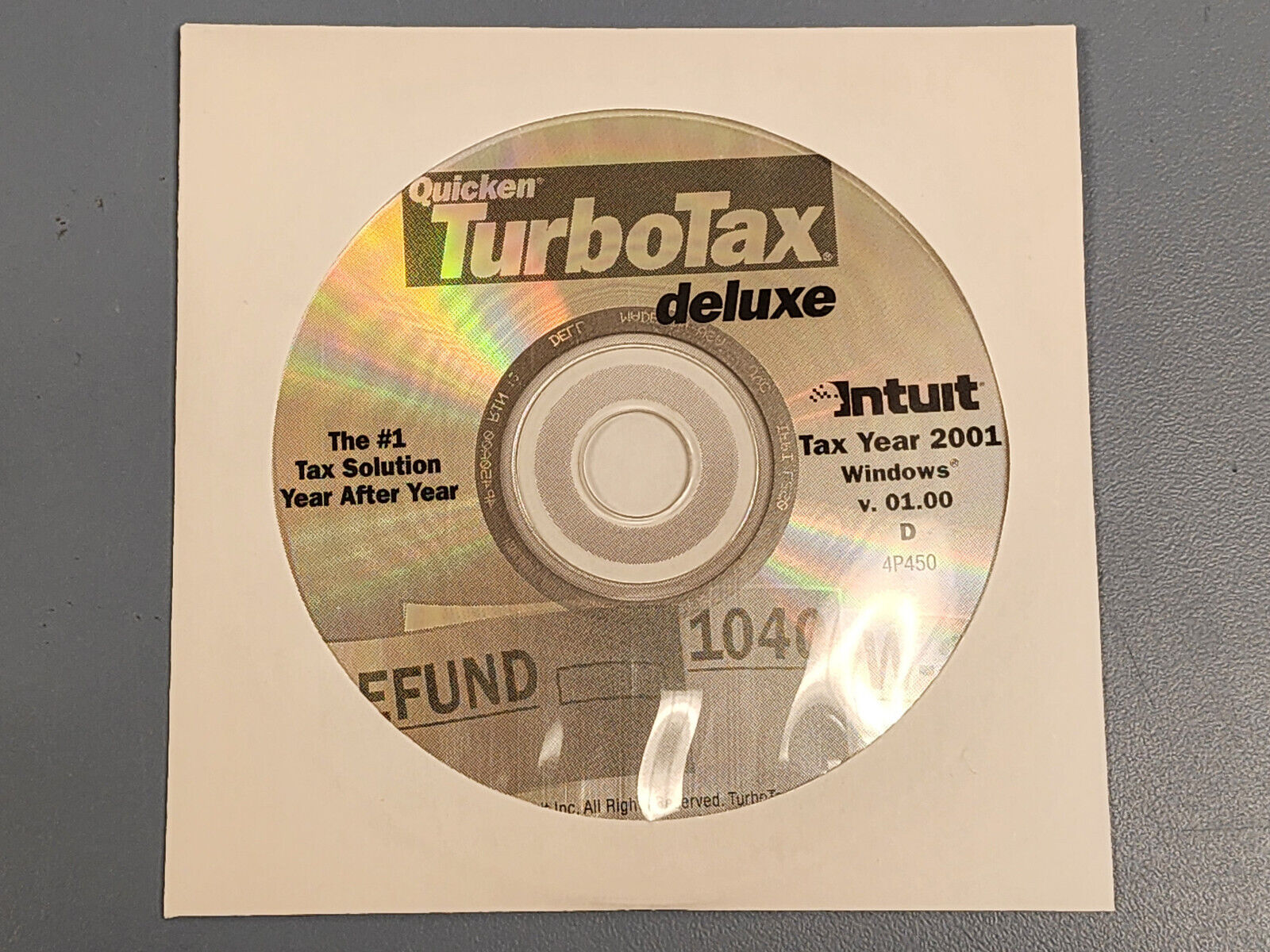 Intuit Quicken TurboTax Deluxe 2001 Software Installation CD - Win CD-ROM v1.00