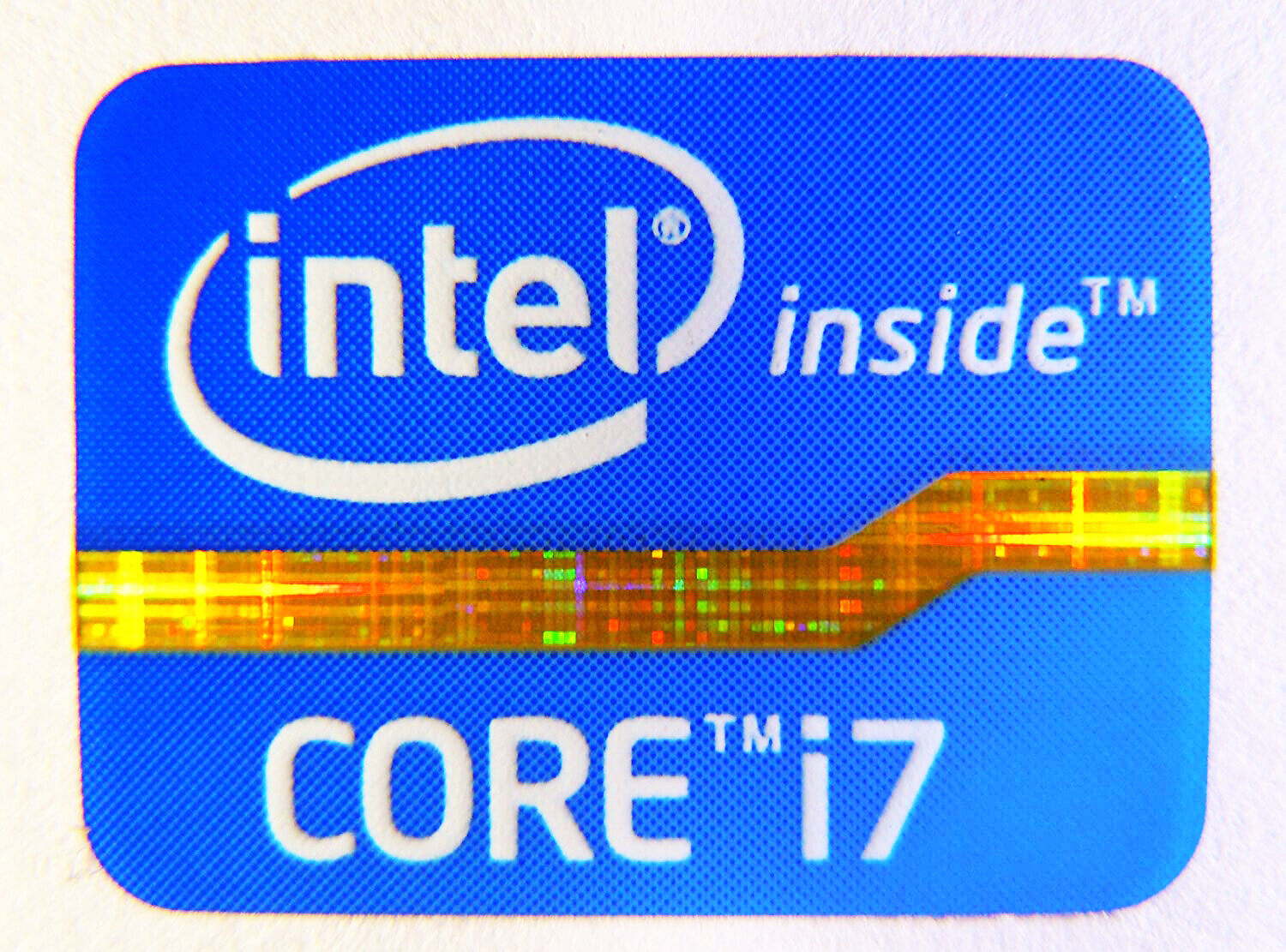 50PCS  Intel Core i7 Blue Sticker Badge Case Genuine USA  OEM Lot Wholesale 